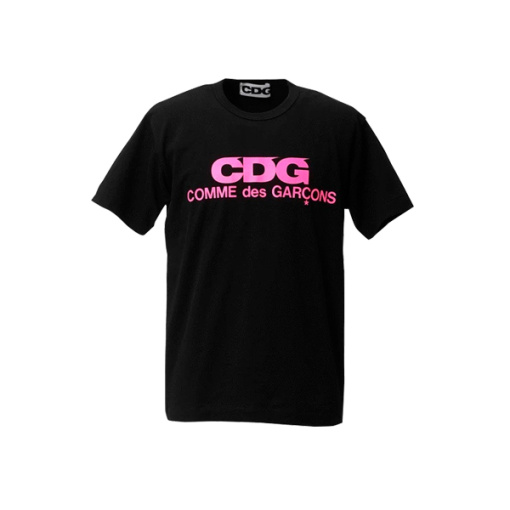 꼼데가르송 반팔티 cdg 로고 남녀공용 면100 티셔츠 일본매장 핑크m